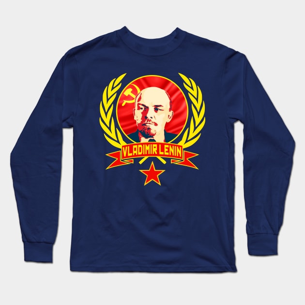 Vladimir Lenin Long Sleeve T-Shirt by Nerd_art